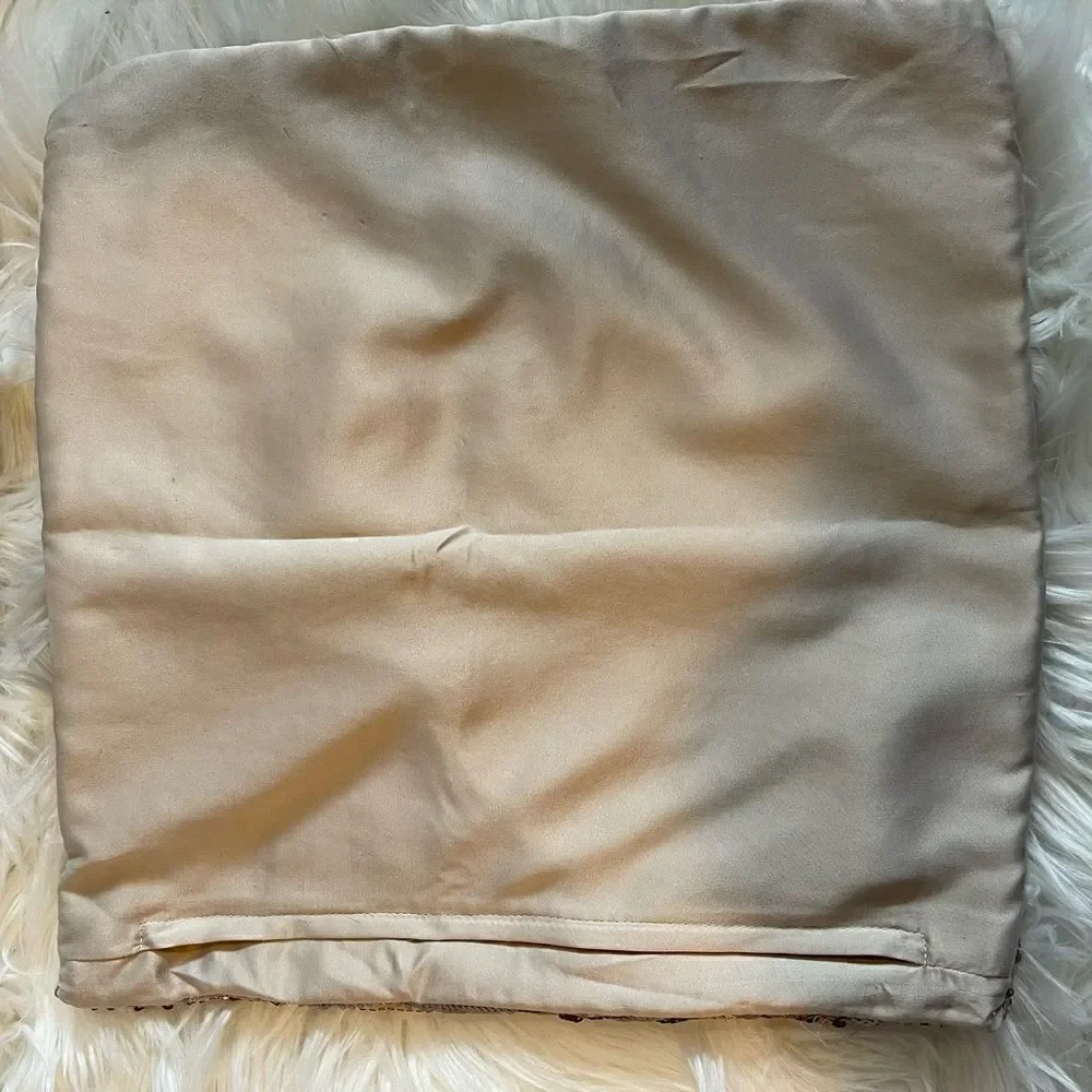 Kenneth Cole Reaction Home Rose Gold Sequin Pillow Covers, Set of 2 | SZ 15 x 15